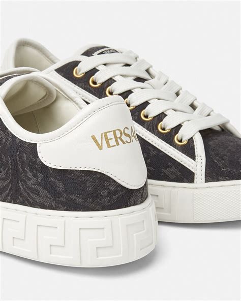 versace black greca sneakers|barocco high top greca sneakers.